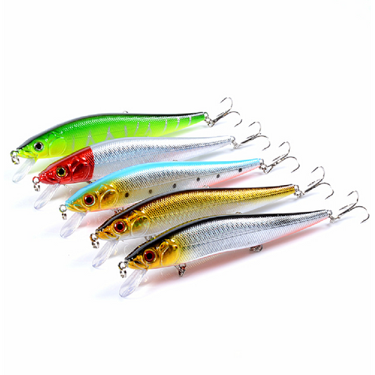 5x Poppers Minnow 14cm Fishing Lure Lures Surface Tackle Fresh Saltwater