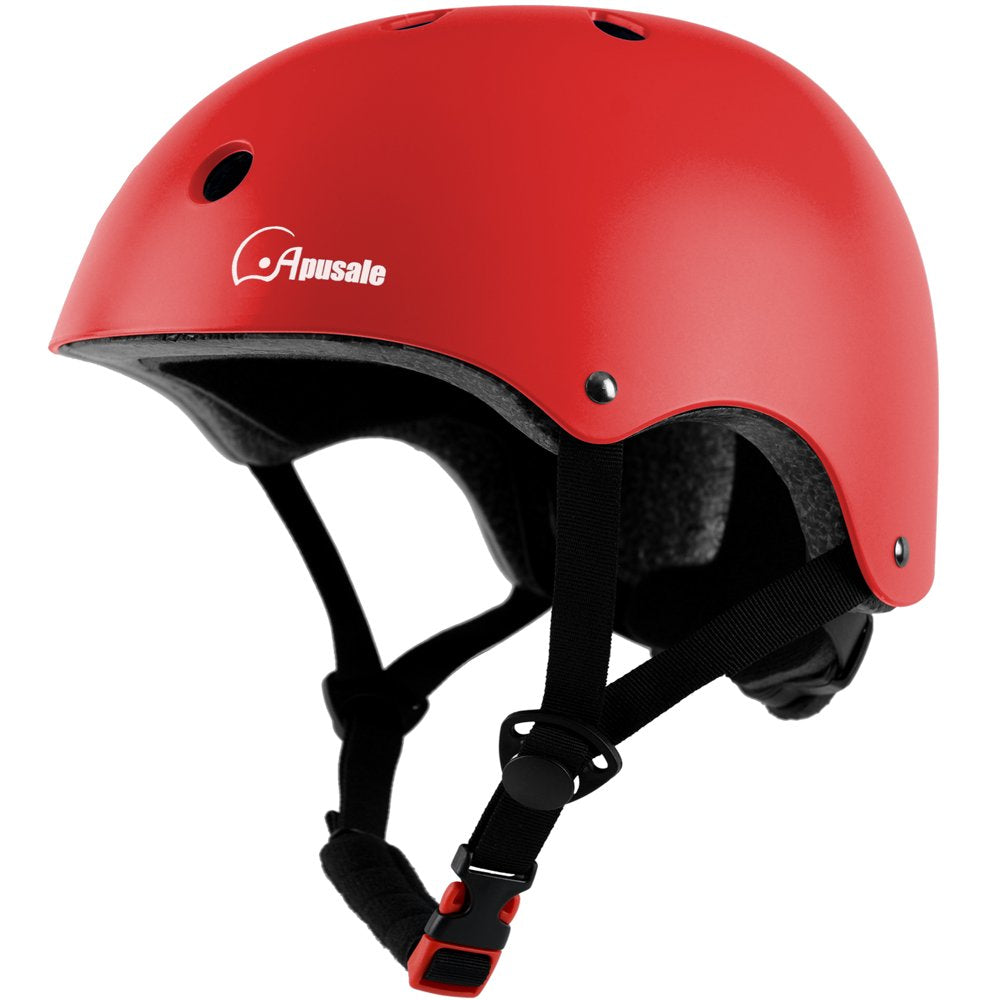 Apusale Kids Bike Helmet, for Scooter Skateboard Cycling Roller Skating, Adjustable 2 Sizes (Black S)