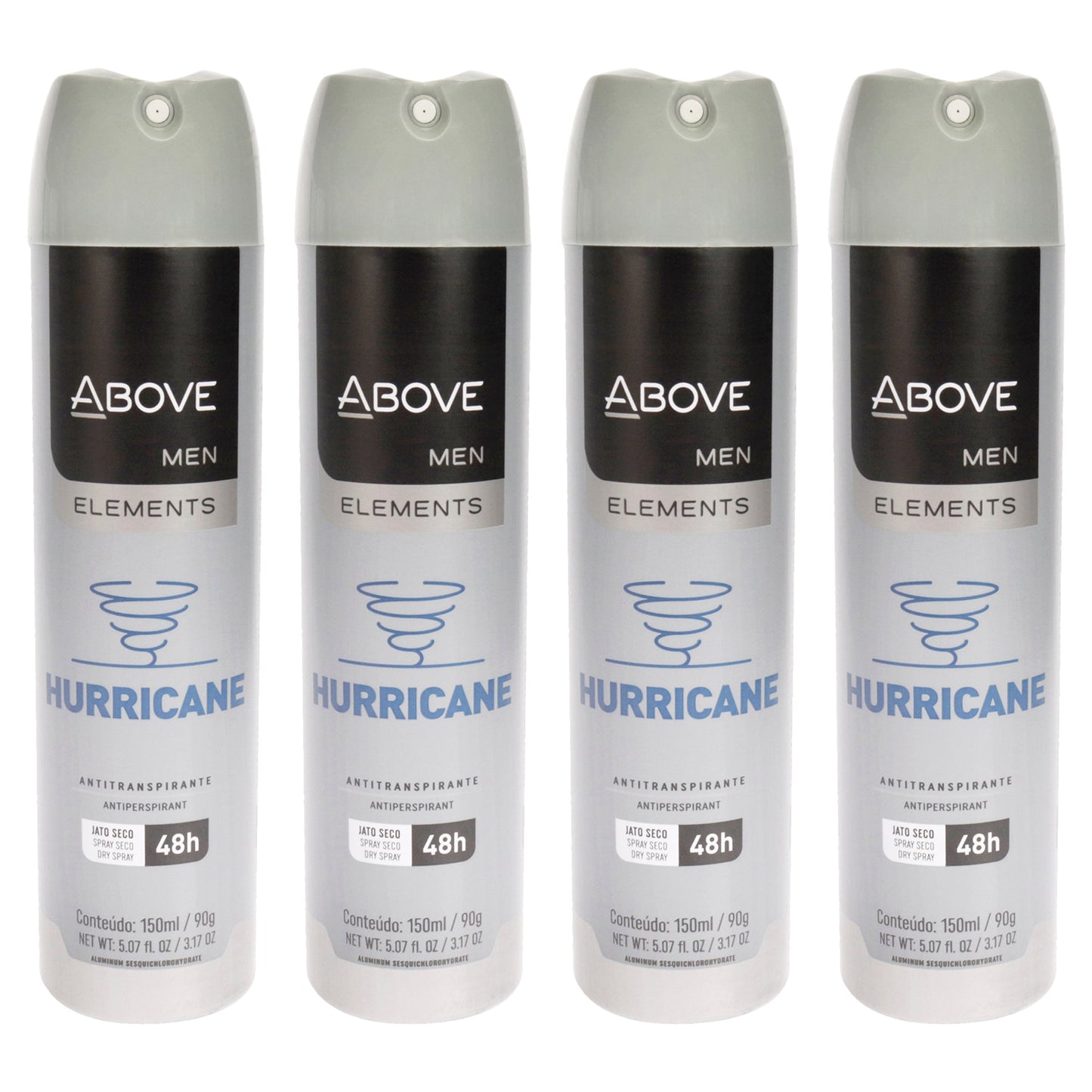 48 Hours Element Antiperspirant Deodorant - Hurricane - Pack of 4