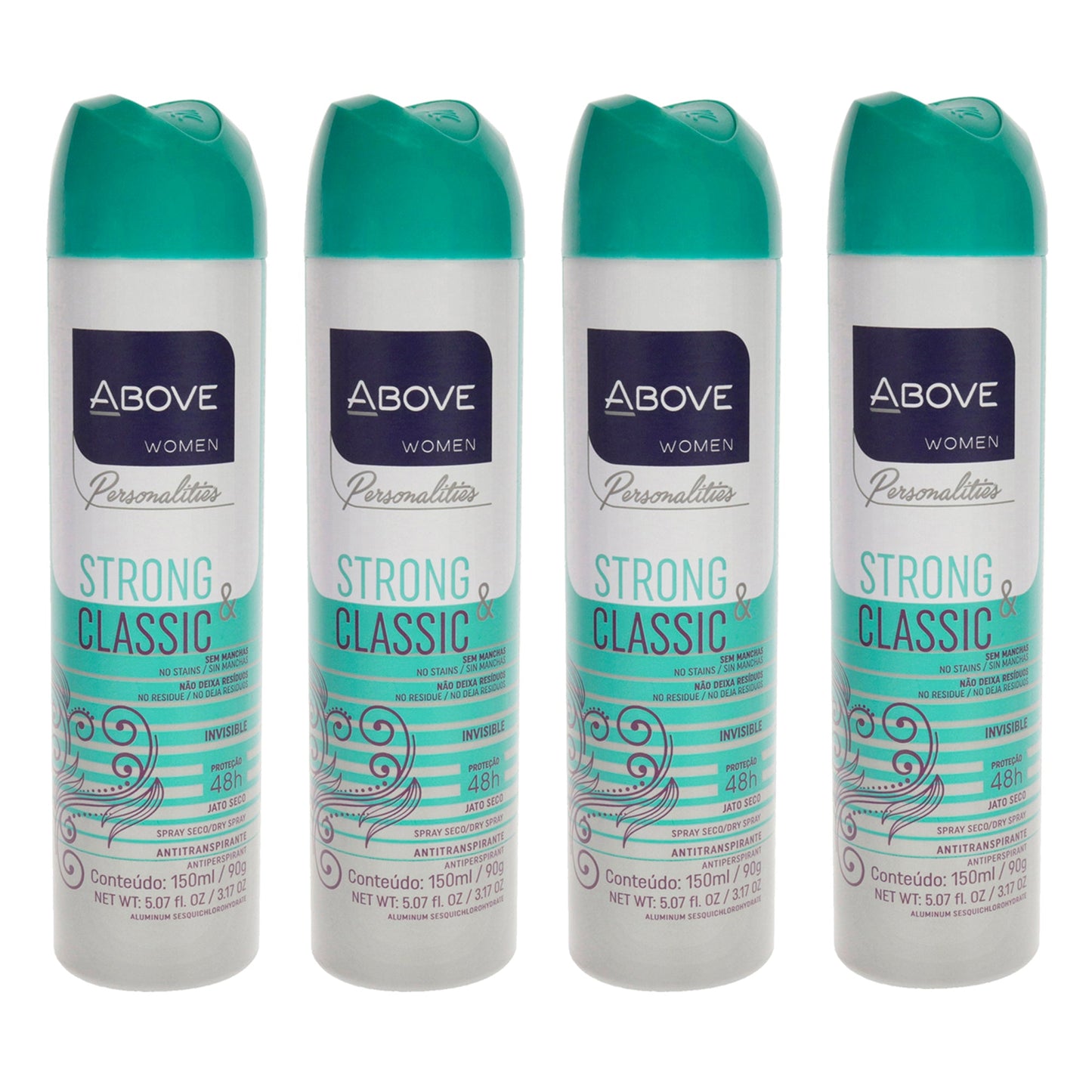 48 Hours Personalities Antiperspirant Deodorant - Strong and Classic - Pack of 4