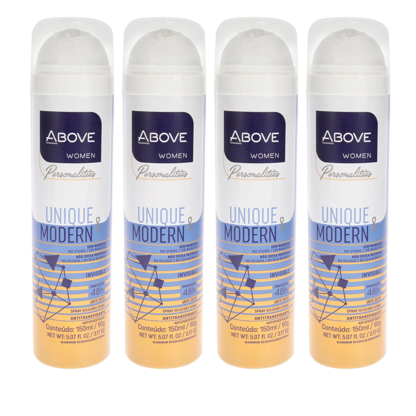 48 Hours Personalities Antiperspirant Deodorant - Unique and Modern - Pack of 4