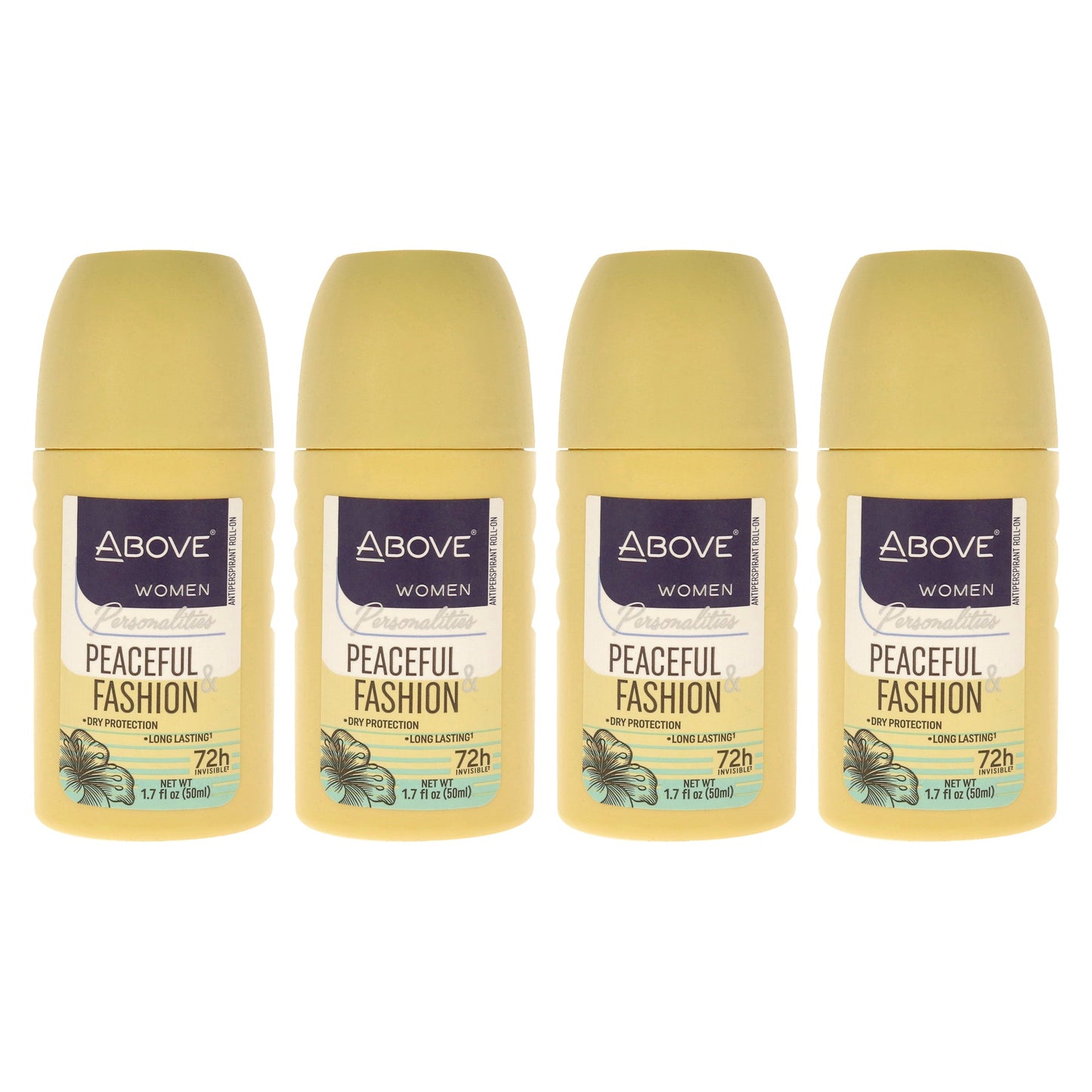 72 Hours Personalities Antiperspirant Deodorant - Peaceful and Fashion - Pack of 4