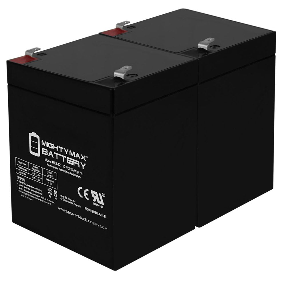 12V 5AH SLA Replaces Razor Powerrider 360 Electric Tricycle - 2 Pack