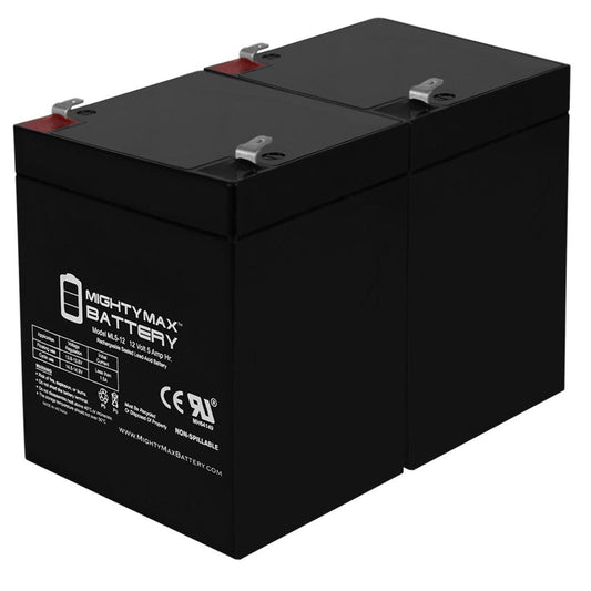 12V 5AH SLA Replaces Razor Powerrider 360 Electric Tricycle - 2 Pack